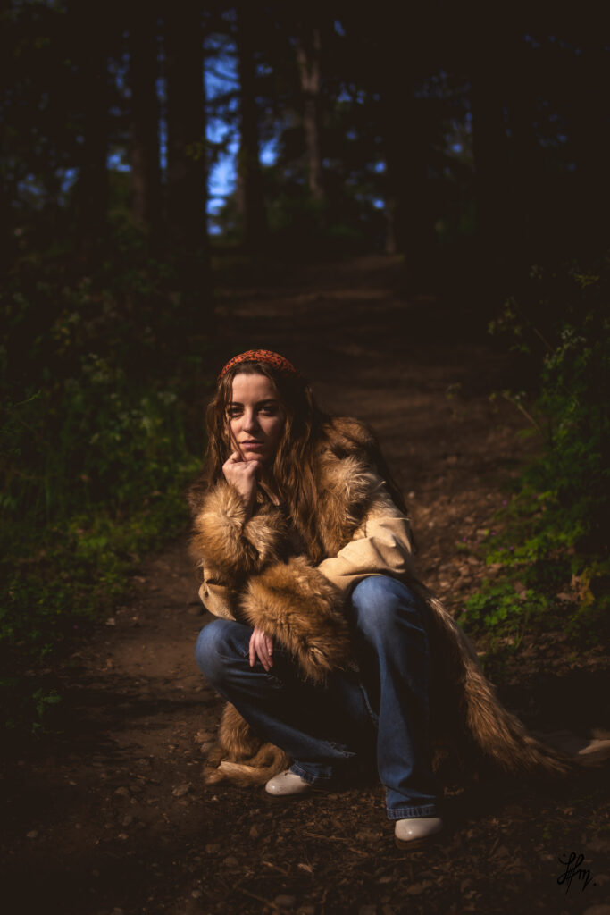 Portrait de femme vintage en couleur